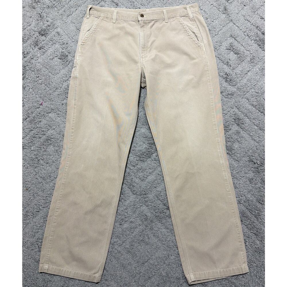 CARHARTT Men's B299 GKH Canvas Khaki Relaxed Fit Pants Work Tan 40x34